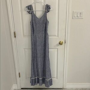 Japna Navy Floral Maxi Dress